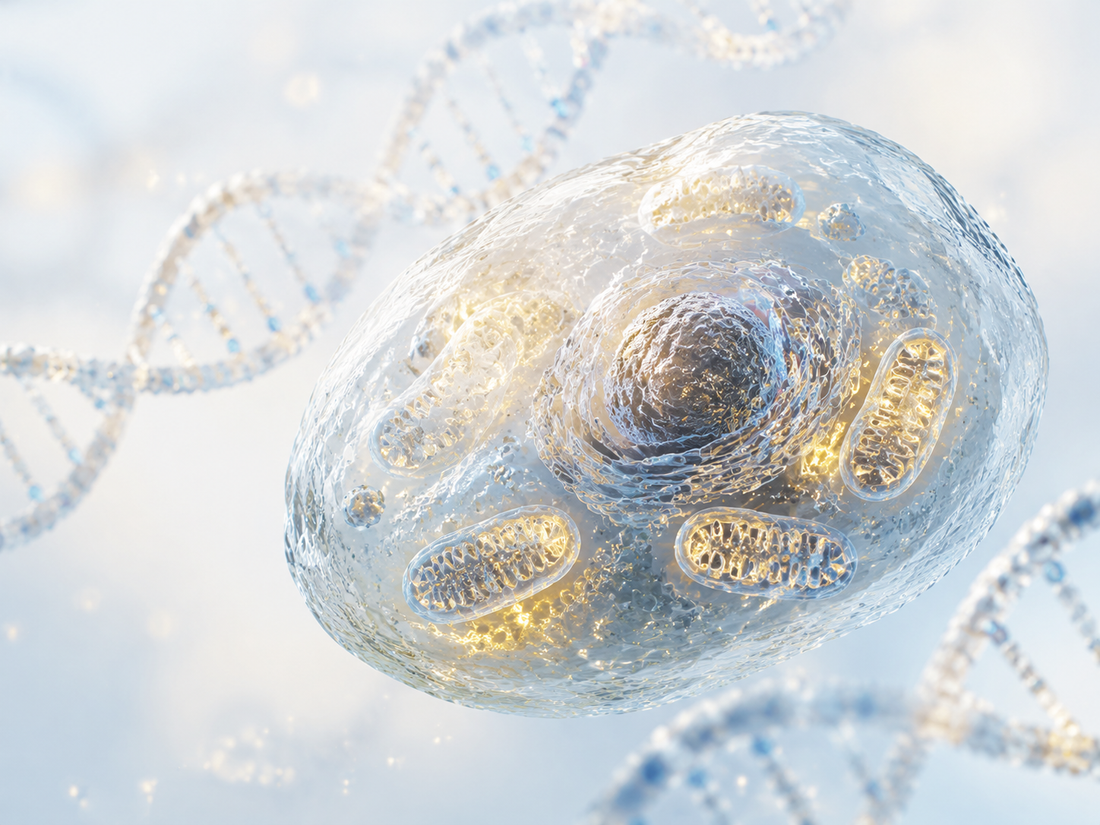 MOTS-C and SS-31 mitochondrial peptide research illustration