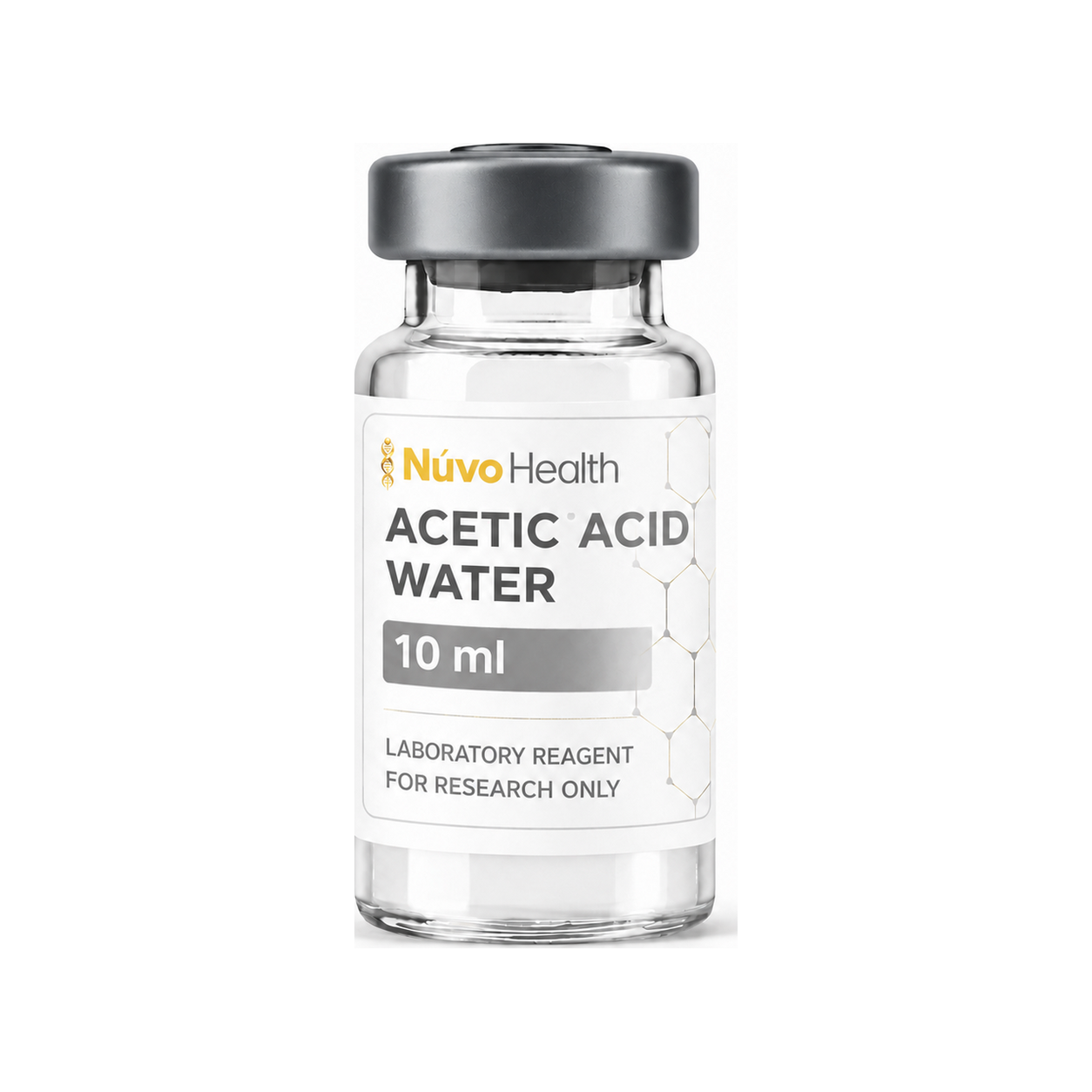 Nūvo Health acetic acid water 0.6% 10ml research vial