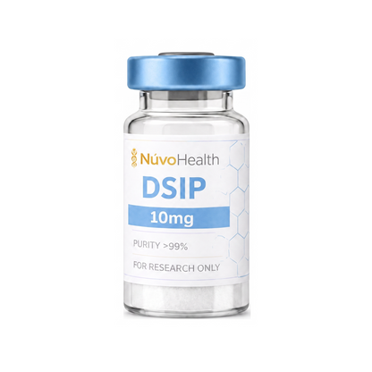 Nūvo Health DSIP 10mg research vial on a white background