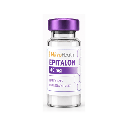 Nūvo Health Epitalon 40mg research vial on a white background